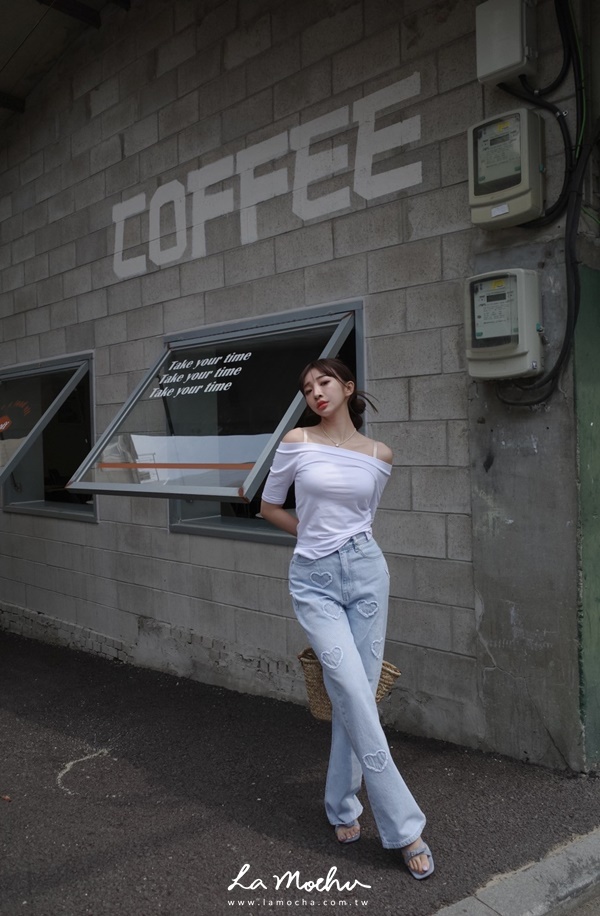 舒服棉一字領上衣